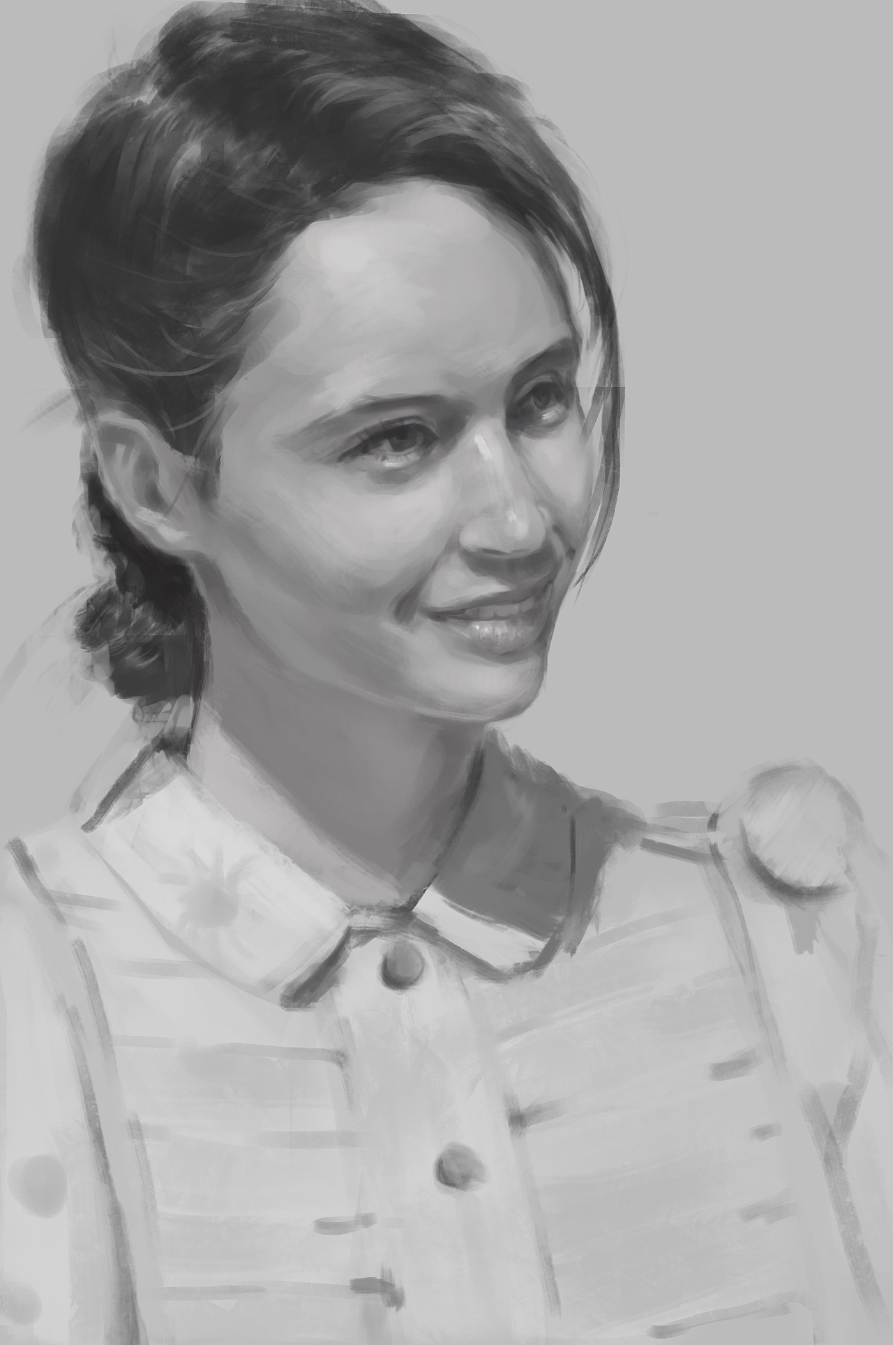 临摹的真人照片