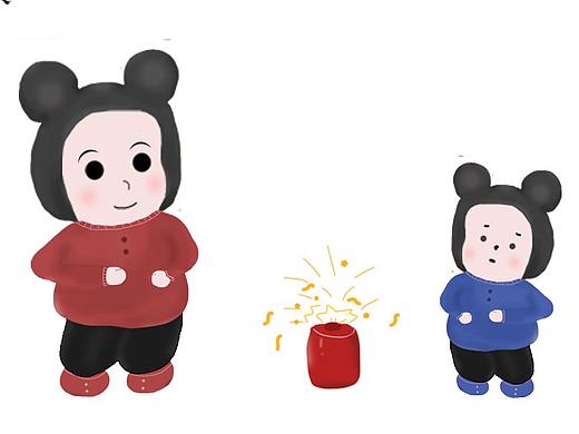 過(guò)年（個(gè)人主頁(yè)-ZNDgzMjQyNTI=） - 兒童插畫 - 站酷設(shè)計(jì)師袋鼠zyq原創(chuàng)素材 - 站酷ZCOOL