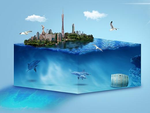 合成海报-海上之城