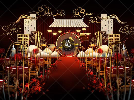 婚礼手绘 — 电脑 「新中式风格厅内」