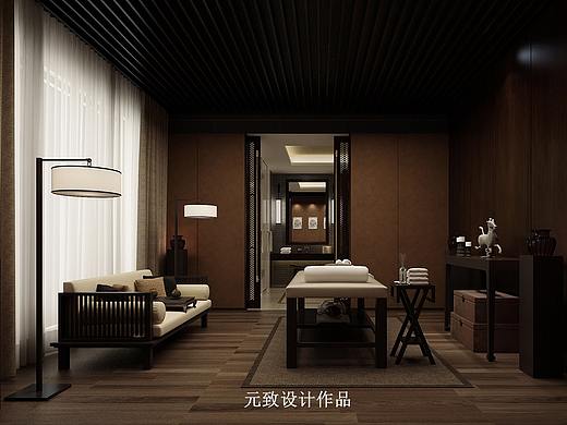 养生会所装修效果图  琉璃时光SPA美容