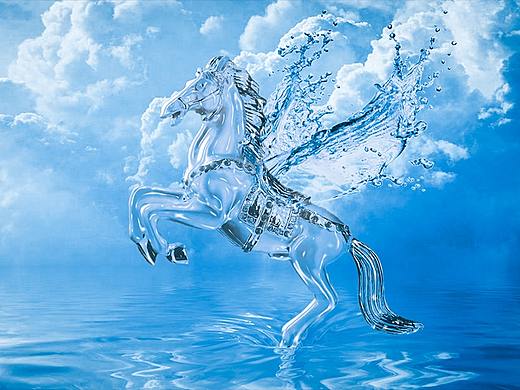 水晶马合成（个人主页-ZMjkyNTEzMDA=） - 其他平面 - 站酷设计师雪花沉睡原创素材 - 站酷ZCOOL