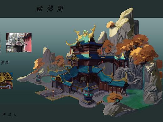 古风建筑，场景原画