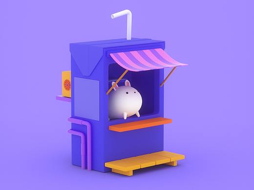 可爱C4D橱窗