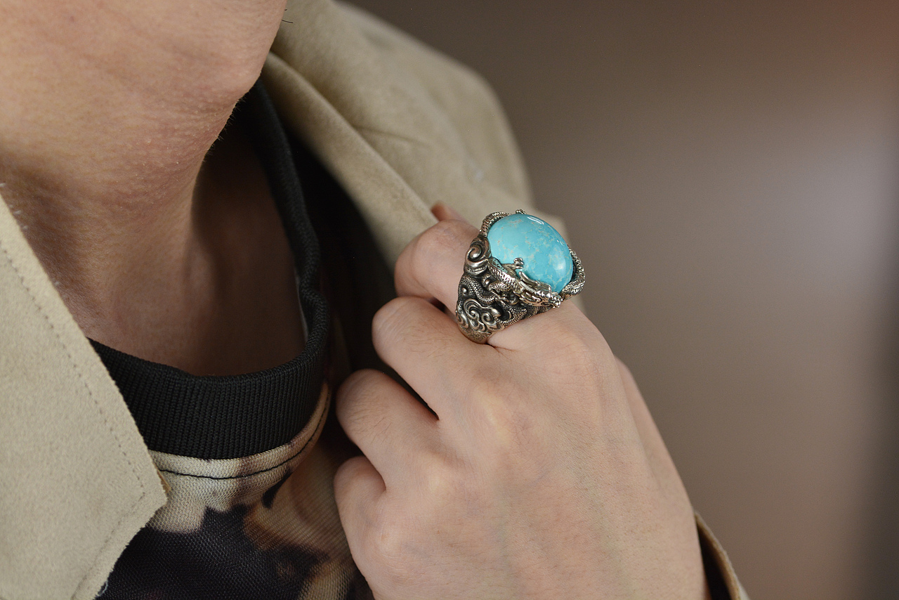 设计师作品|绿松石龙戒指