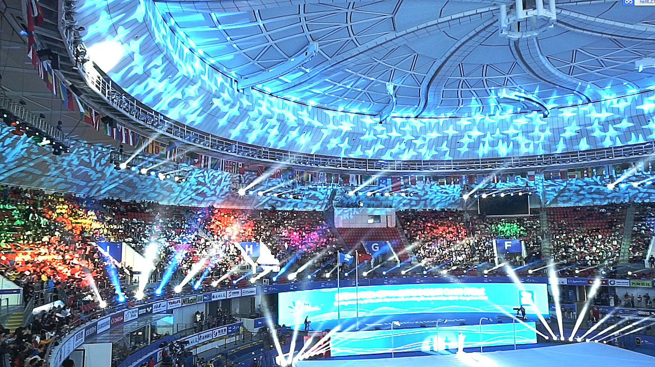 杭州短池世锦赛开幕,8分钟裸眼3D秀