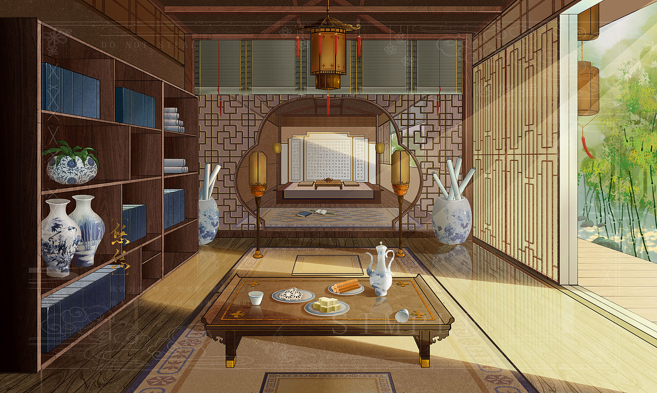 古风场景|插画|创作习作|十七悠_原创作品-站酷zcool