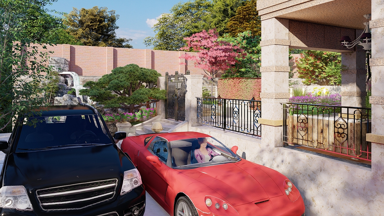 重庆北滨一号别墅花园设计