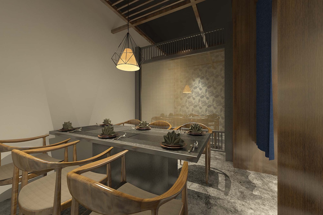 韩国料理餐厅室内设计|空间|家装设计|斐仔子 - 原创作品 - 站酷 (ZCOOL)