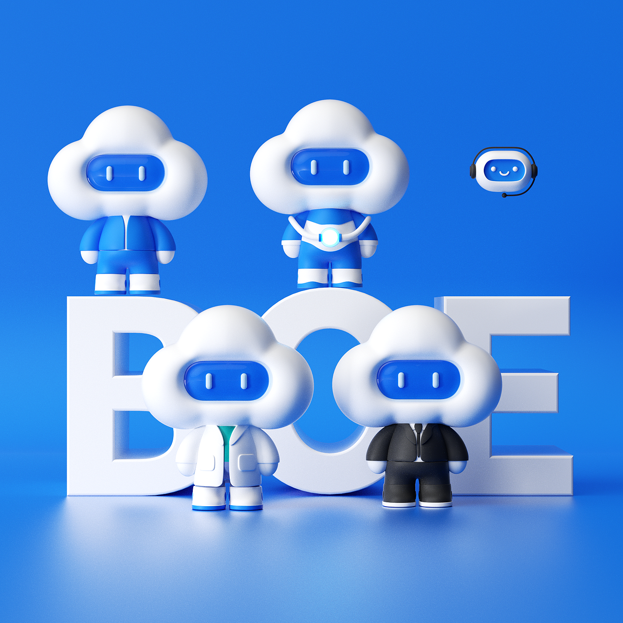 【 BOE虚拟IP 】BOE·云宝（图ZMzMwMjE3MzEy） - IP形象 - 站酷设计师尤川_AIGC原创素材 - 站酷ZCOOL