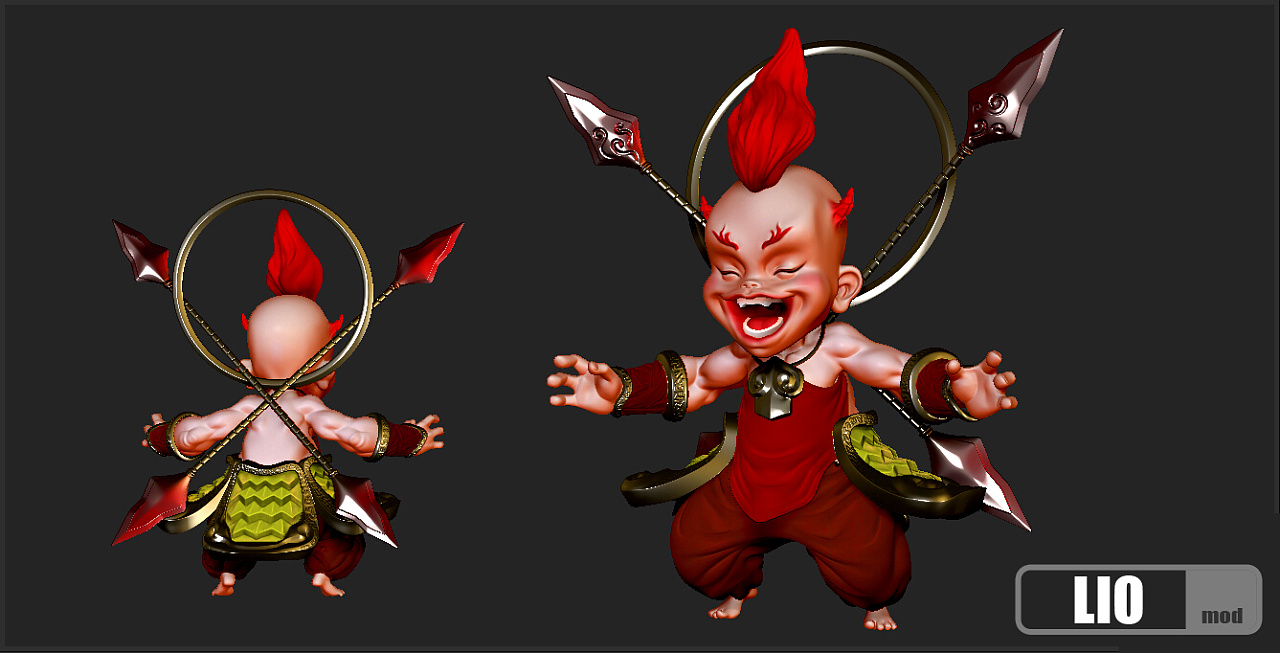 临摹——乱斗西游——红孩儿