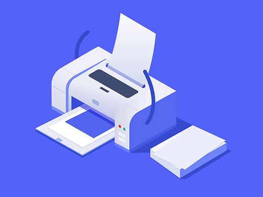 打印機(jī)-插畫(huà)練習(xí)（個(gè)人主頁(yè)-ZMjQ4NzYwODQ=） - 創(chuàng)作習(xí)作 - 站酷設(shè)計(jì)師Cain_啟寒原創(chuàng)素材 - 站酷ZCOOL