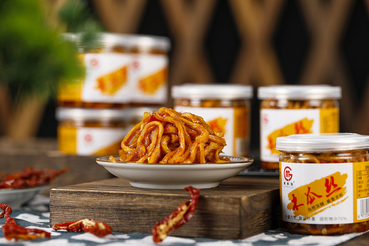 酱菜  剁辣椒  萝卜皮  木瓜丝 拍摄案例