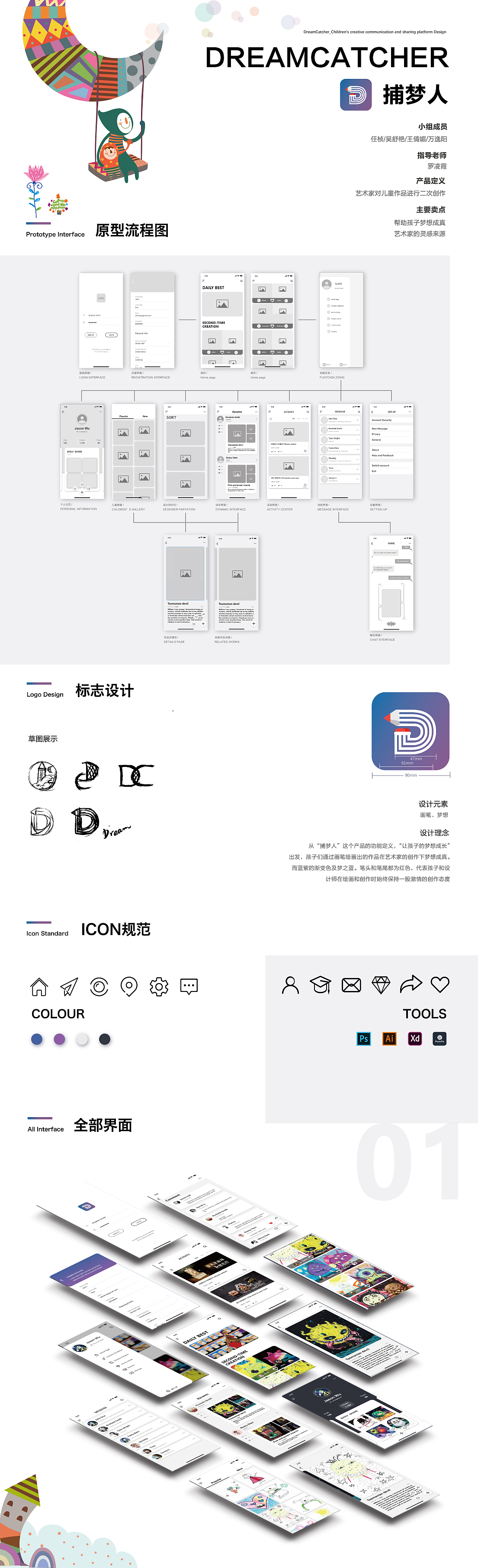 DreamCatcher-《捕梦人》 儿童创意设计平台（图ZMTY4NzMyNjQ4） - APP界面 - 站酷设计师万逸阳原创素材 - 站酷ZCOOL