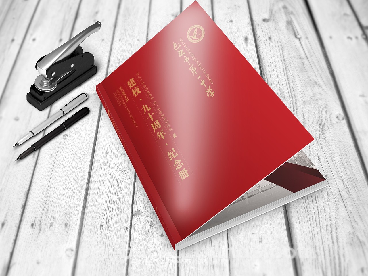 墨予 | 包头一中《建校九十周年纪念册》（图ZMTE3NjE0ODky） - 书籍/画册 - 站酷设计师东墨文化原创素材 - 站酷ZCOOL