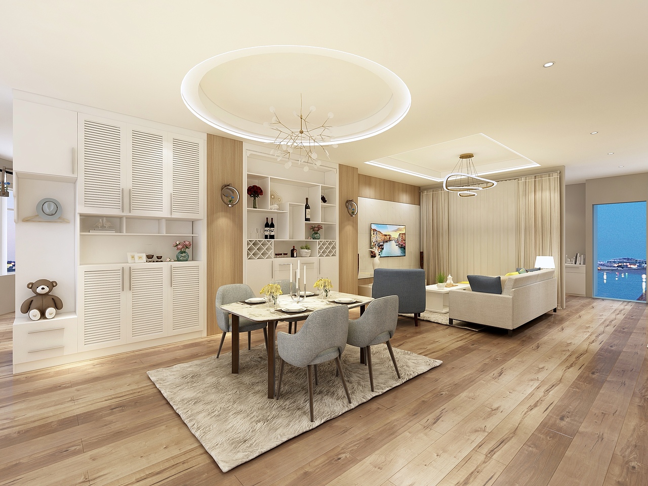 全屋定制-现代风格展厅（图ZMTM0MTEwMzMy） - 家装设计 - 站酷设计师乐一Lit原创素材 - 站酷ZCOOL