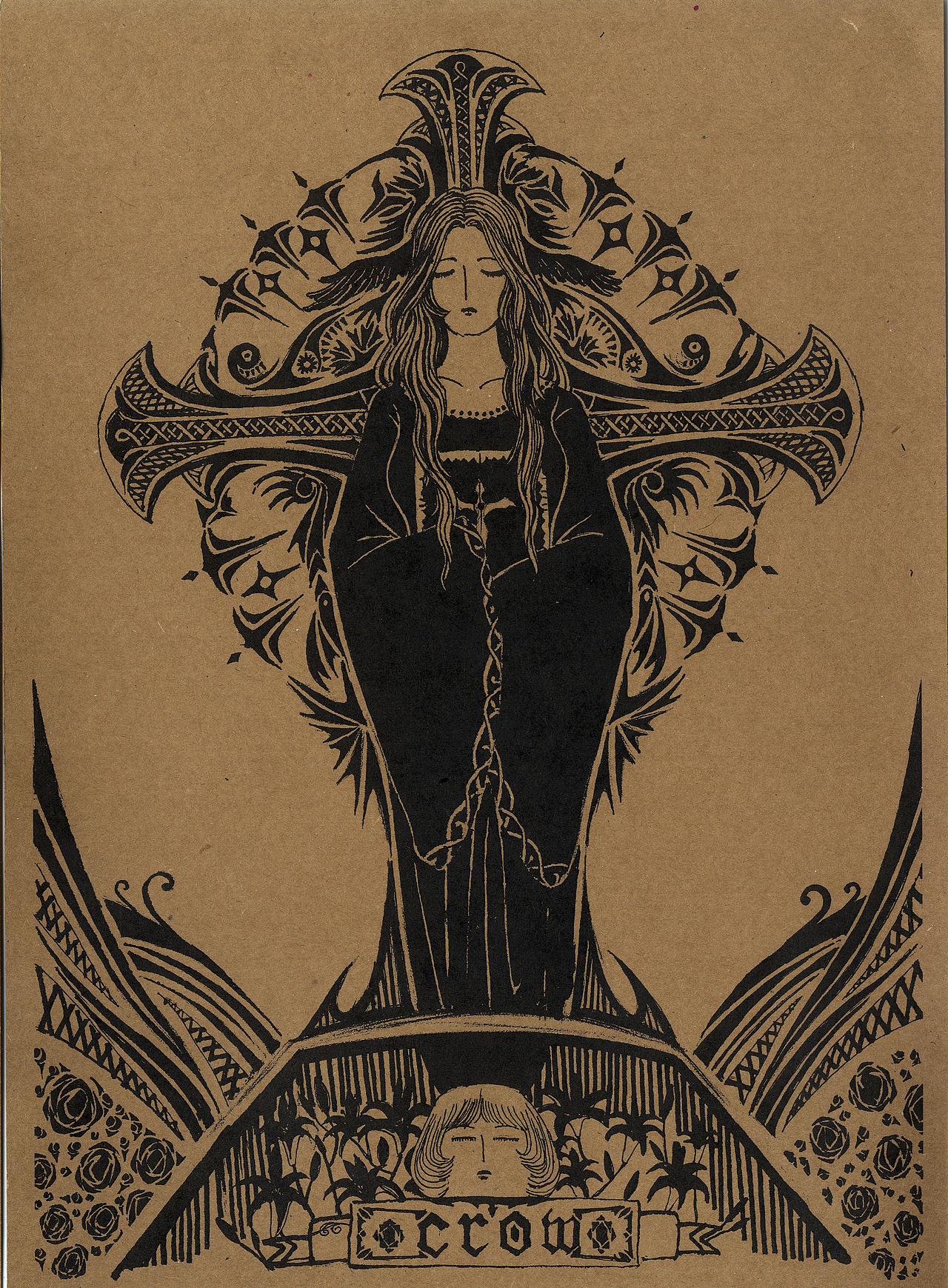 牛皮纸手绘插画