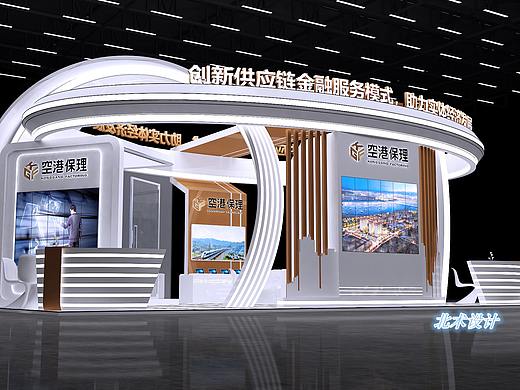 现代风白色系保理展位