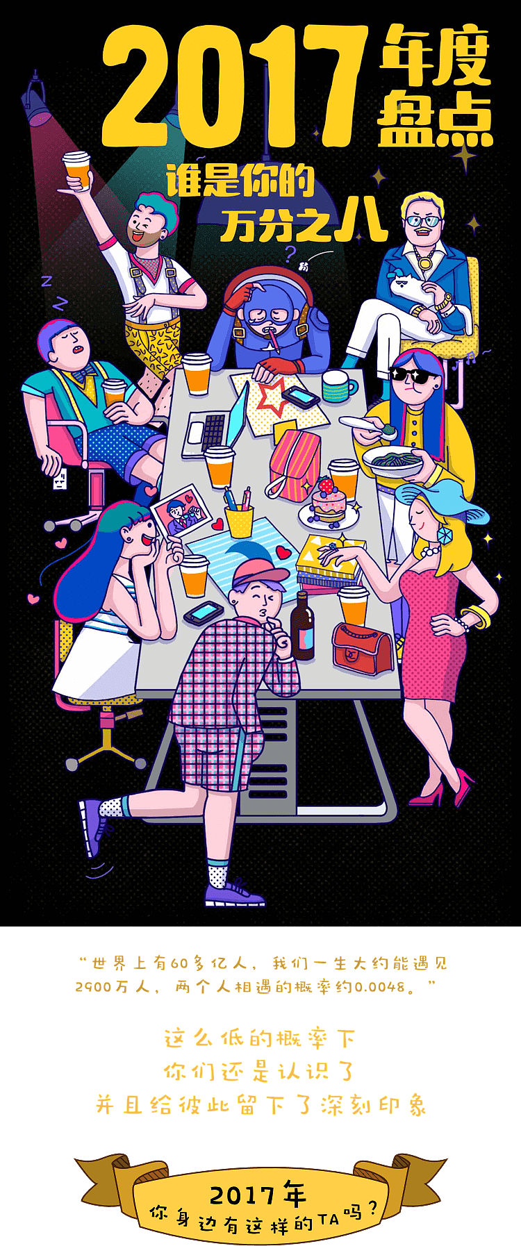 连咖啡《2017年度盘点》h5（图ZMTAxNTg2OTQ0） - 商业插画 - 站酷设计师CHANNGING原创素材 - 站酷ZCOOL