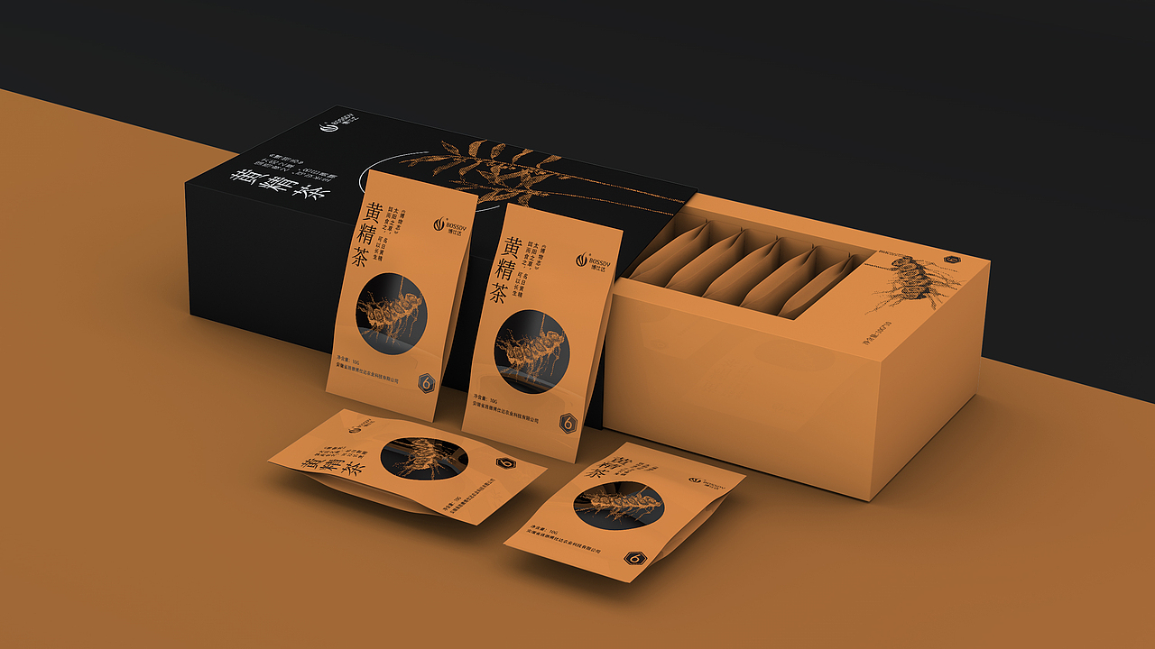黄精茶包装（图ZMTM5NjYyMDQ4） - 包装 - 站酷设计师兜里有糖几何包装原创素材 - 站酷ZCOOL