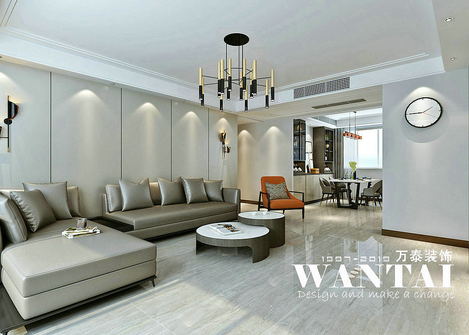 泰安恒基都市森林164m²现代轻奢风格装修效果图—李瑞