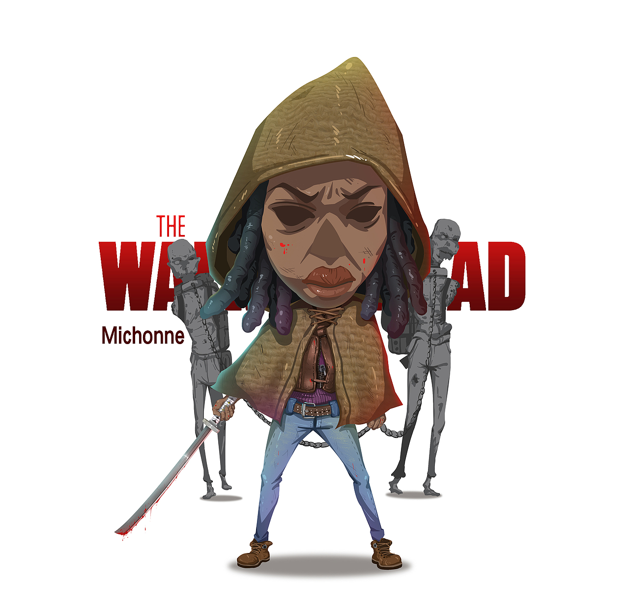 《行尸走肉》角色卡通形象THE WALKING DEAD