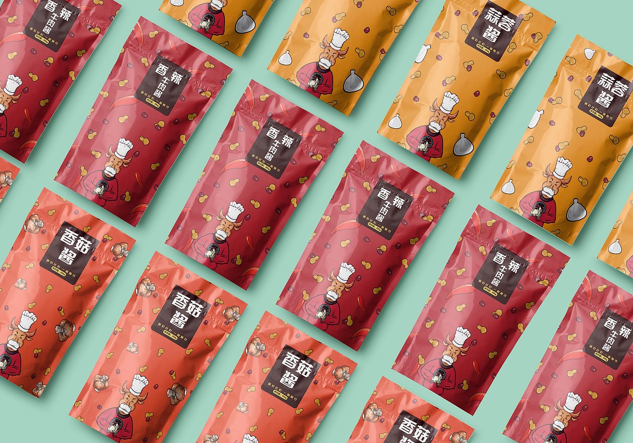 牛肉酱包装插画（图ZMjYzOTkzNDY0） - 商业插画 - 站酷设计师王老板又胖又黑原创素材 - 站酷ZCOOL