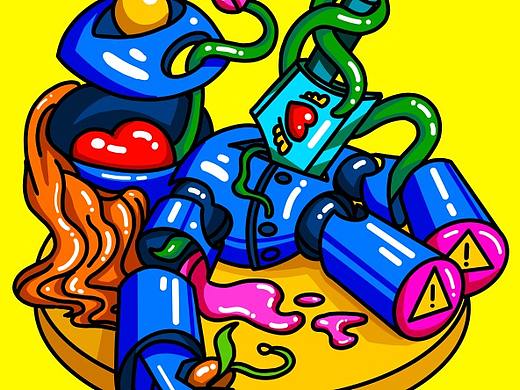 插画 | 分解（个人主页-ZNTc5NTc2NDA=） - 创作习作 - 站酷设计师wow扫灰鲸原创素材 - 站酷ZCOOL