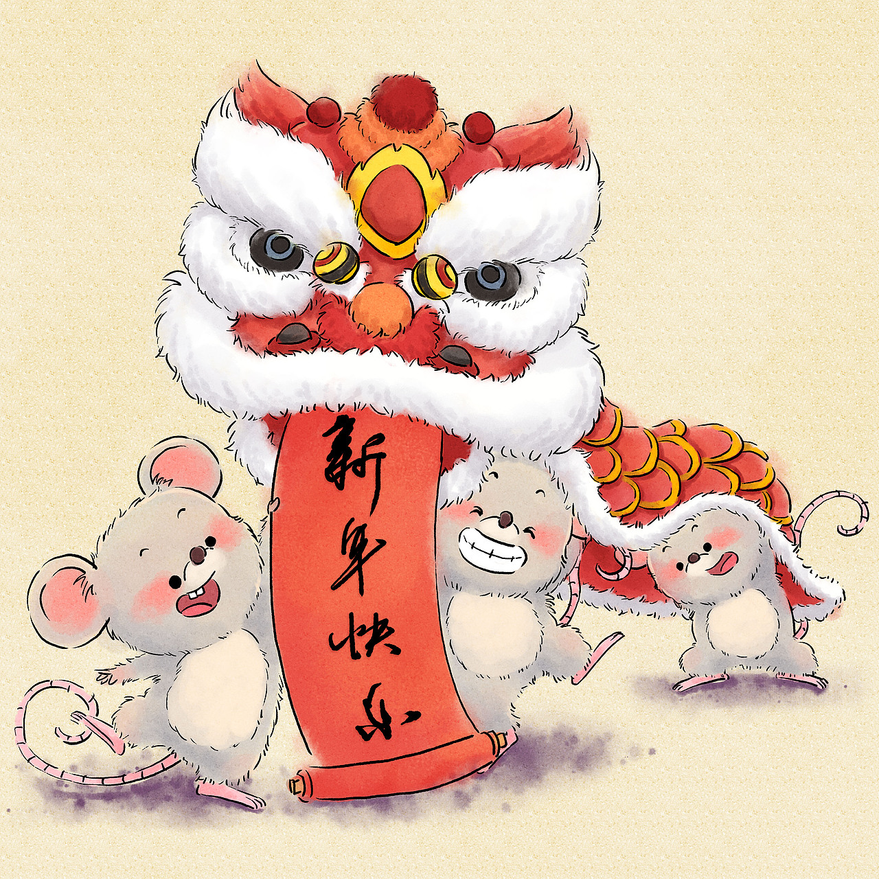 腊月童谣（图ZMTk0NzMzMTcy） - 儿童插画 - 站酷设计师陈楠MUtouNAN原创素材 - 站酷ZCOOL