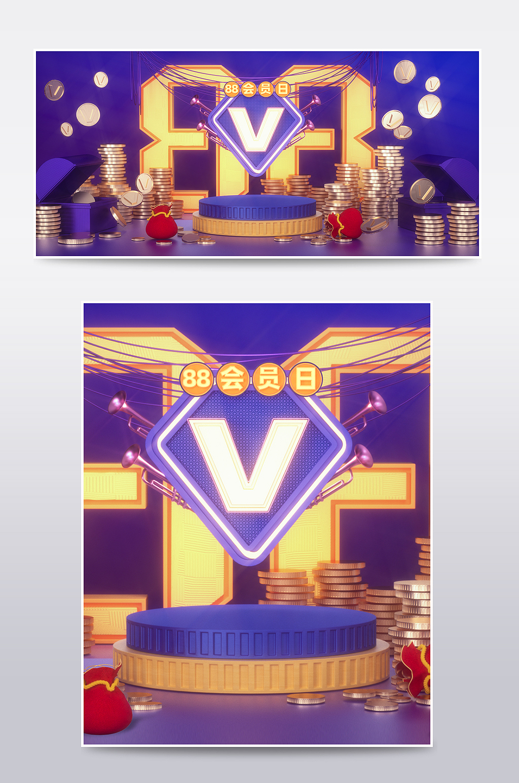 节日电商C4D场景（图ZMjI1MzQzMzAw） - 场景 - 站酷设计师hanjgy原创素材 - 站酷ZCOOL