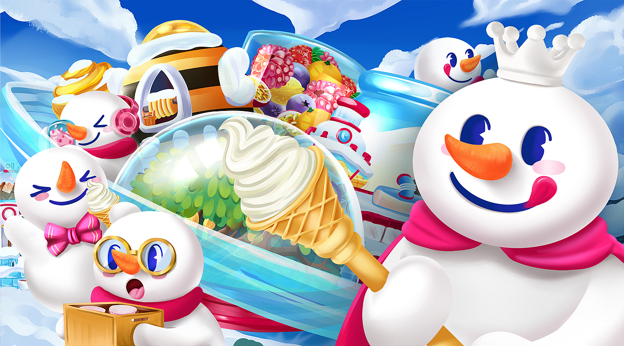 蔬菜帮蜜雪冰城品牌绘本插图