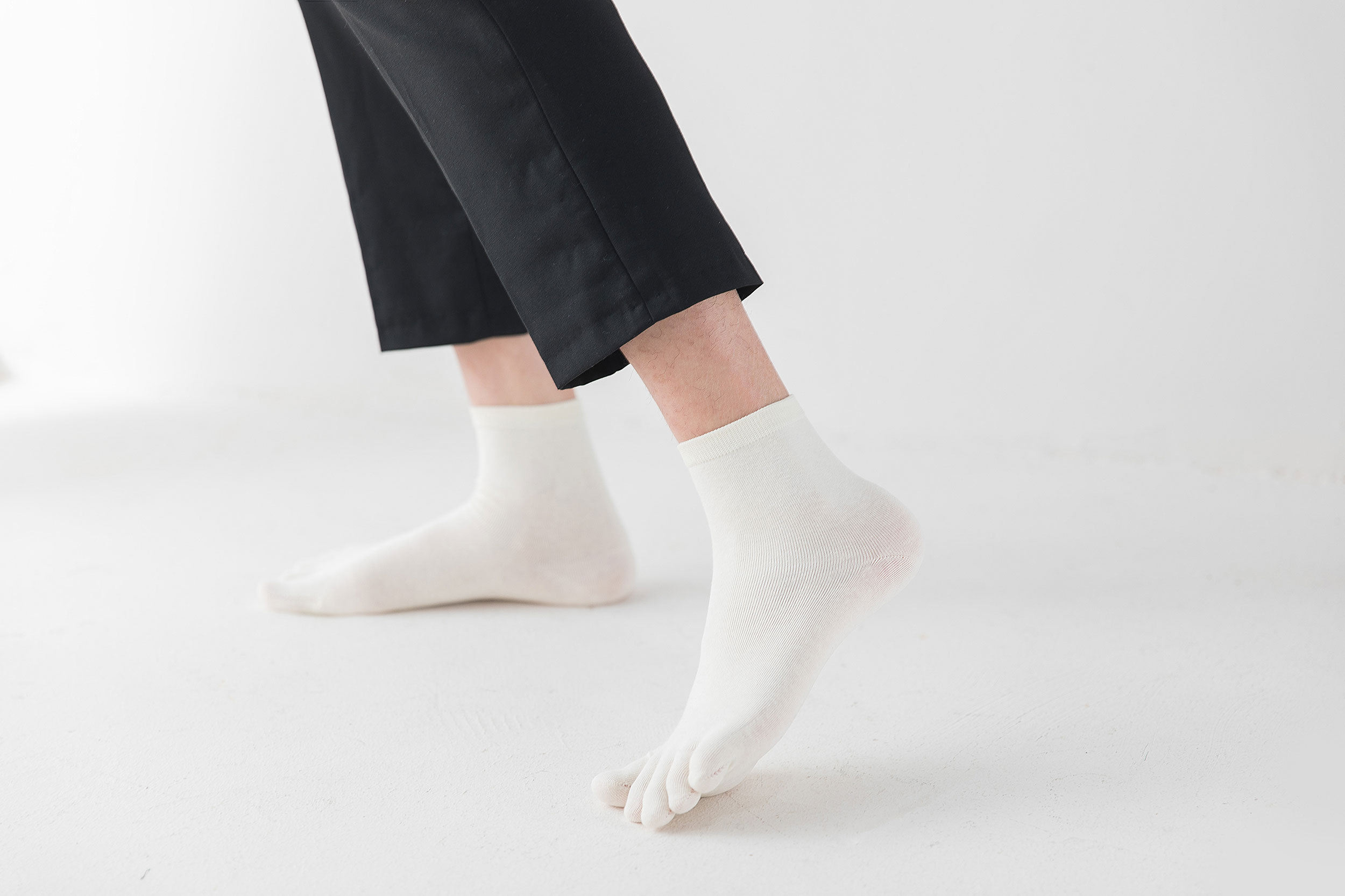 2019春夏男袜袜子五指袜商务袜白袜子