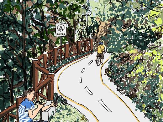 郊野公園寫生系列 - Procreate（個(gè)人主頁(yè)-ZNDM5ODA0OTI=） - 藝術(shù)插畫 - 站酷設(shè)計(jì)師小雞快跑Kelly原創(chuàng)素材 - 站酷ZCOOL