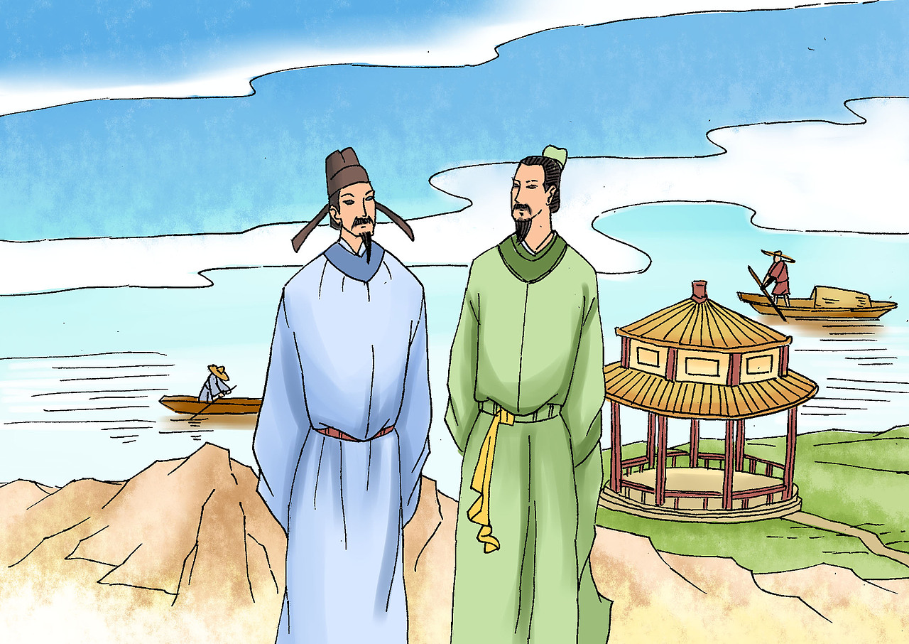 古诗插画（图ZNzY4MjMzMTI=） - 商业插画 - 站酷设计师Koey位移原创素材 - 站酷ZCOOL