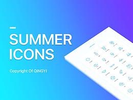夏天图标设计