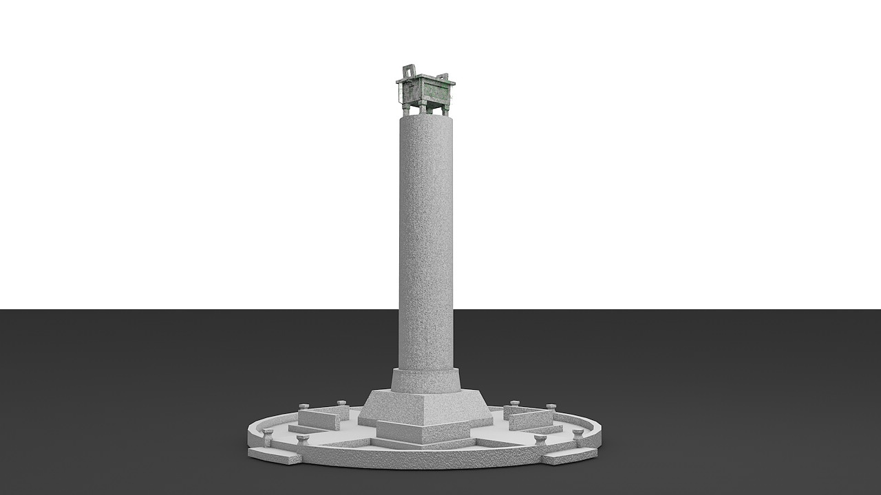 3d建模-我的故乡-神都洛阳-九龙鼎