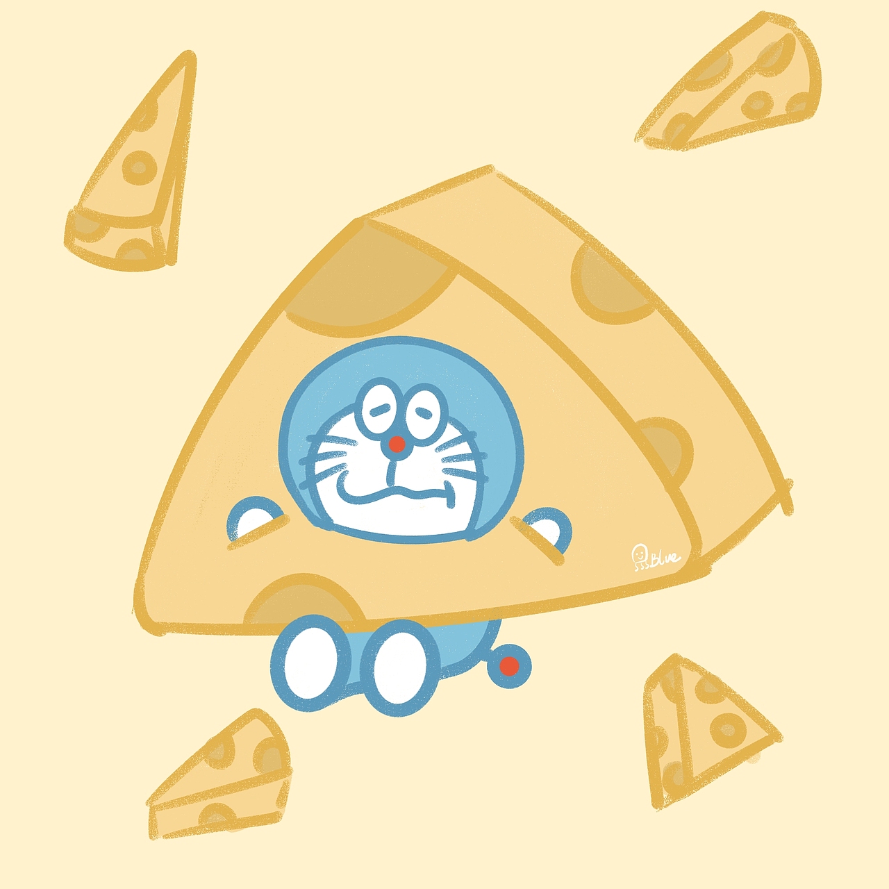 哆啦A梦（图ZMjkxMDYxODUy） - 动画片 - 站酷设计师bluezy原创素材 - 站酷ZCOOL