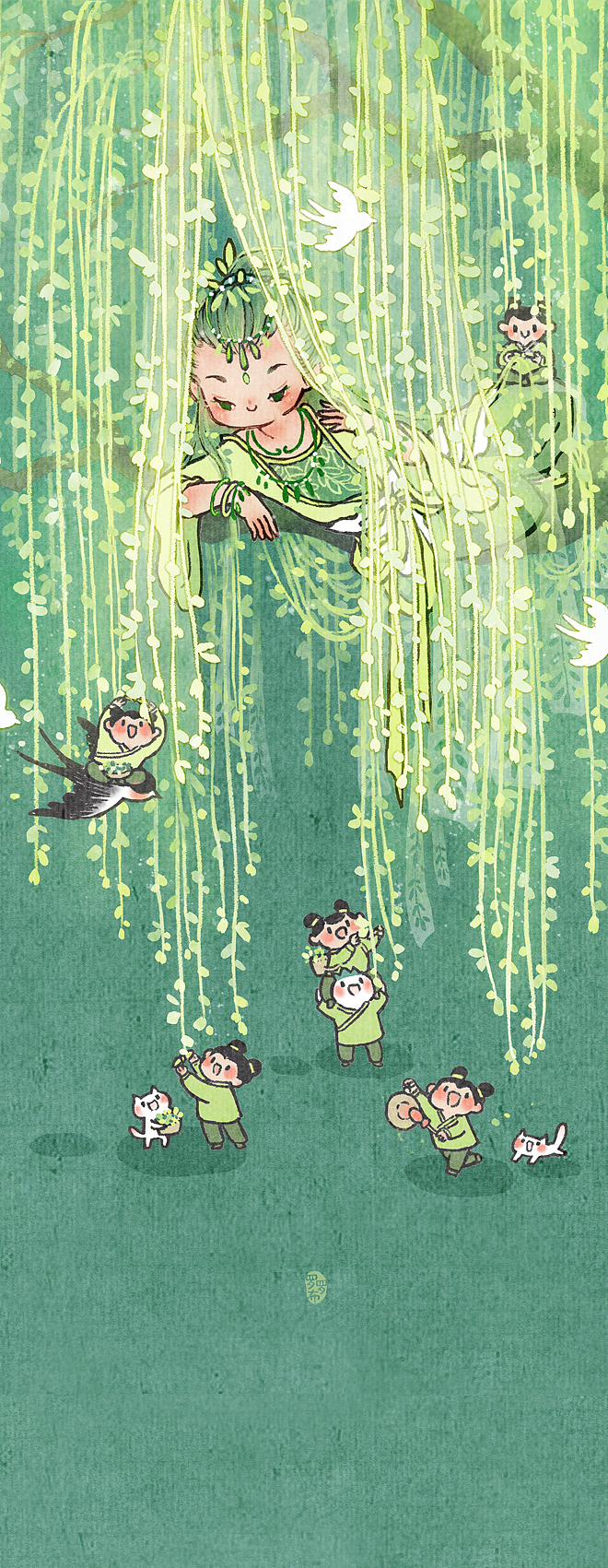 立春!柳枝如珠帘~