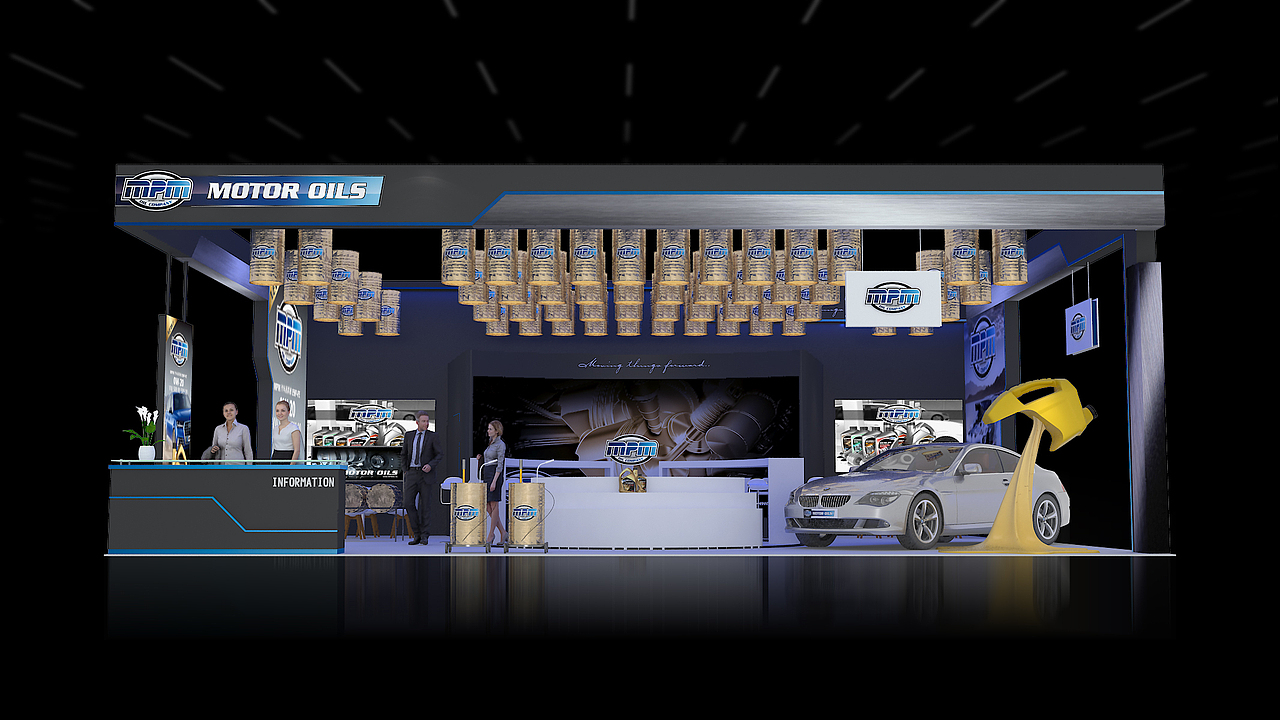 上海国家会展中心法兰克福汽配展丨MPM展台搭建效果图（图ZMTU2NTY5MzMy） - 展陈设计 - 站酷设计师品牌设计Calvin原创素材 - 站酷ZCOOL