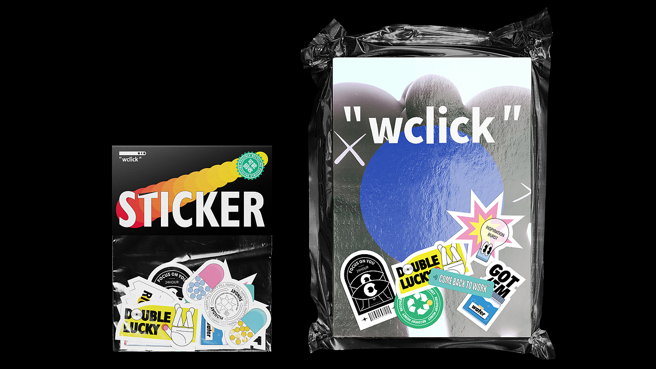 “wclick"的脑洞贴纸（图ZMjIzNjU1MjA4） - 商业插画 - 站酷设计师SUNICO原创素材 - 站酷ZCOOL