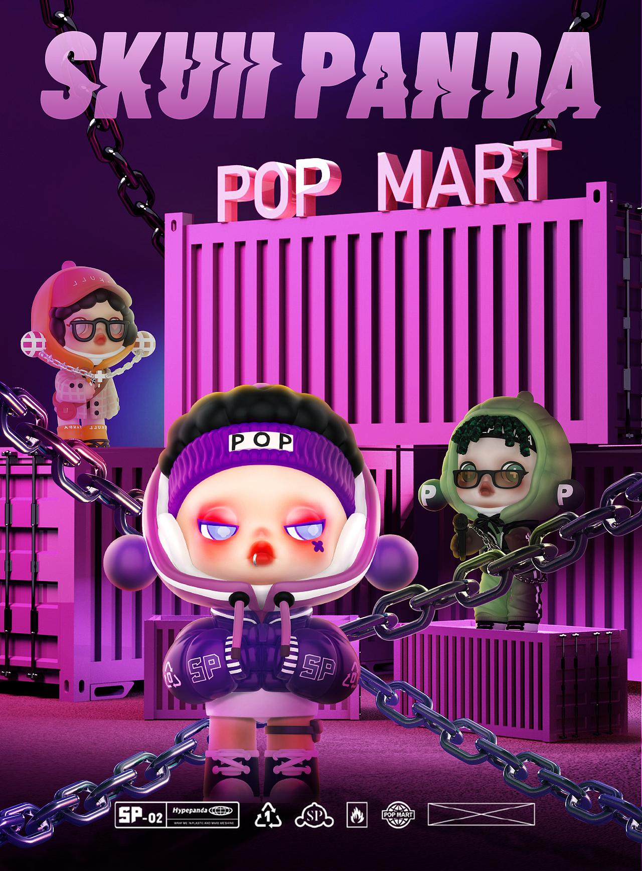 举报29分享原创作品网页电商泡泡玛特popmartskullpanda泡泡玛特海报