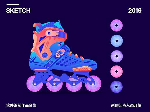 sketch软件绘制dribble作品合集展示