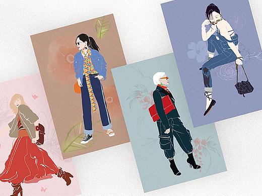 插畫--時(shí)裝剪影效果（個(gè)人主頁-ZMjY0MzQ2Mjg=） - 創(chuàng)作習(xí)作 - 站酷設(shè)計(jì)師lcy191812原創(chuàng)素材 - 站酷ZCOOL