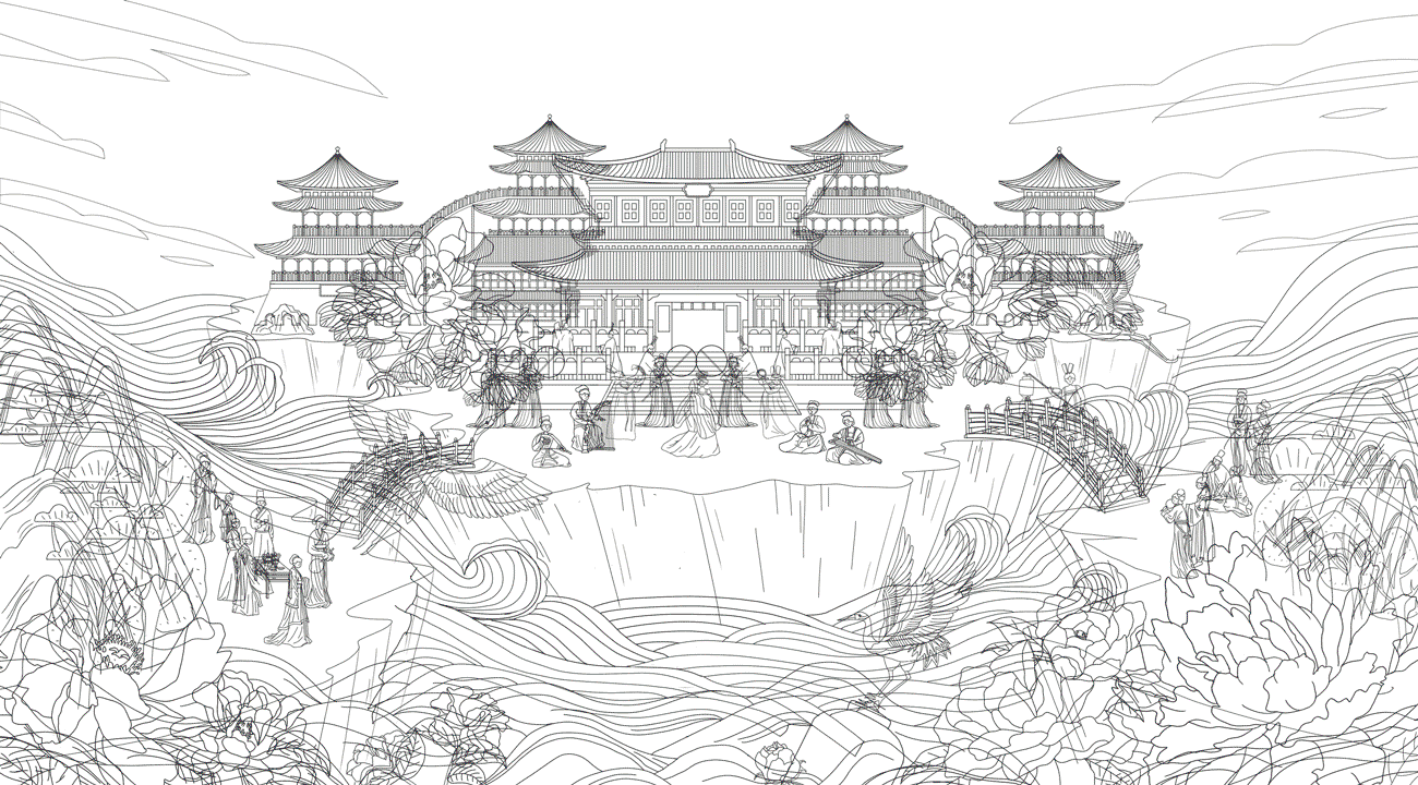 【大唐宫宴】国风场景插画