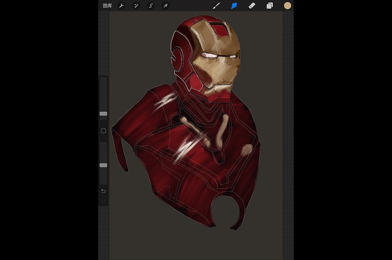 IPAD绘画Procreate-钢铁侠