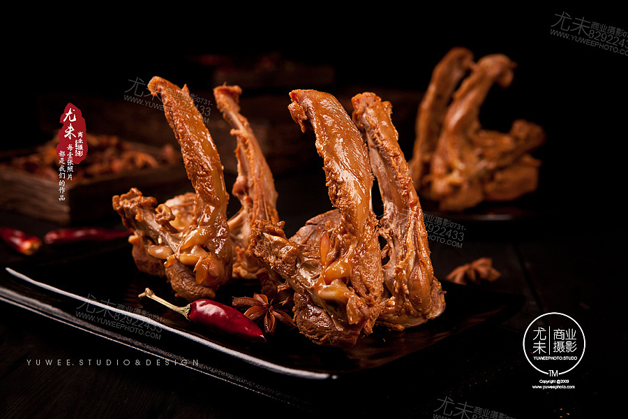 绝味鸭脖周黑鸭熟食拍照,美食产品摄影,长沙产品拍照