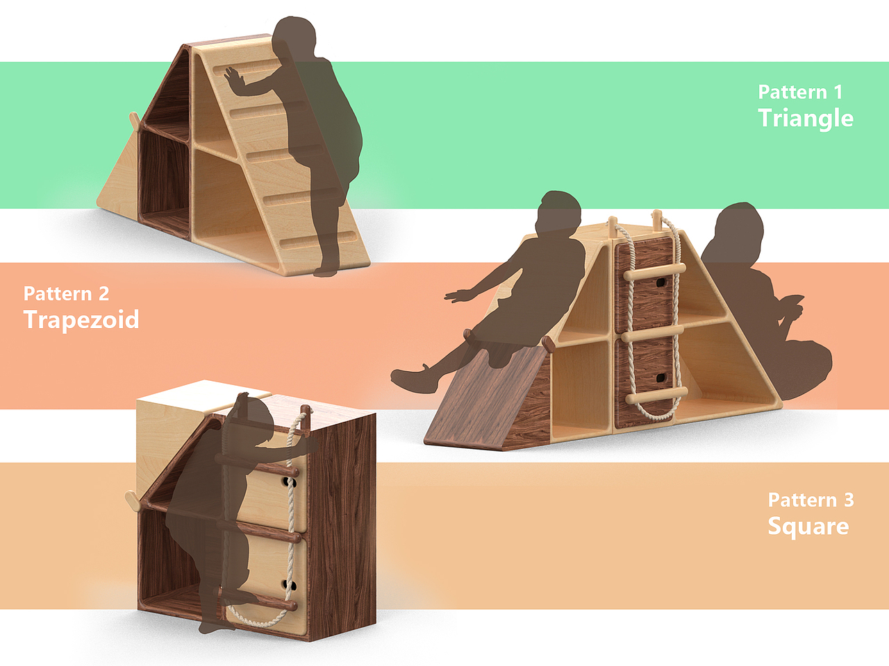 “几趣TRI-G”互动型儿童置物柜组合