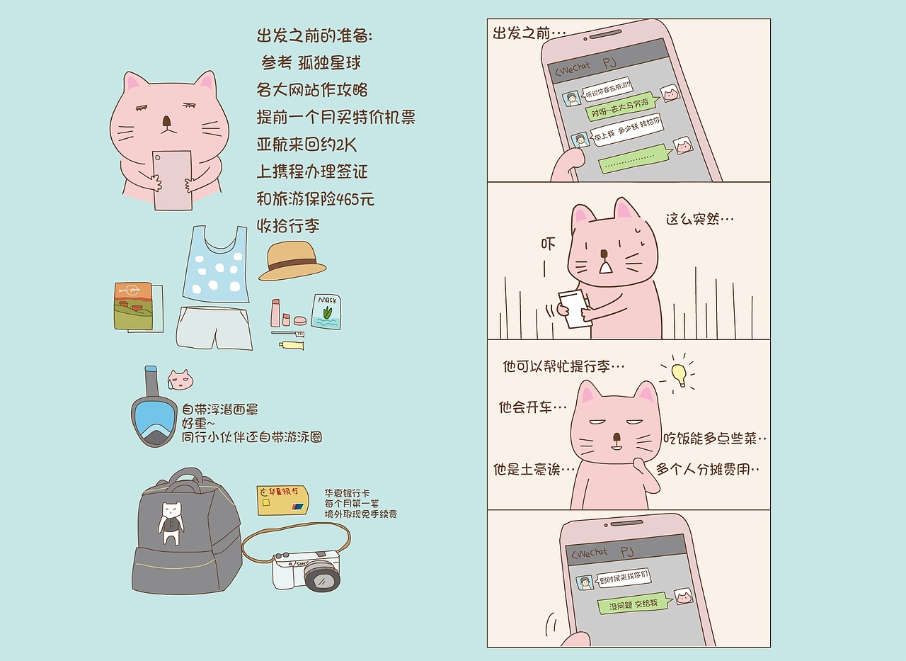 旅行漫画日记（图ZNzUxNzU2MDQ=） - 单幅漫画 - 站酷设计师大喜的笔记本原创素材 - 站酷ZCOOL