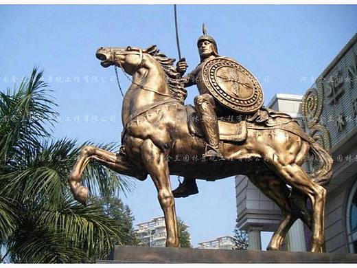 【案例】地产骑马武士雕塑定制厂家（图）