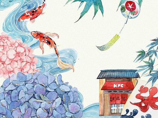 日式水彩风格 推文插画